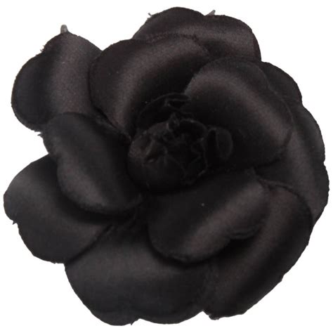 chanel black camellia|chanel camellia flower brooch.